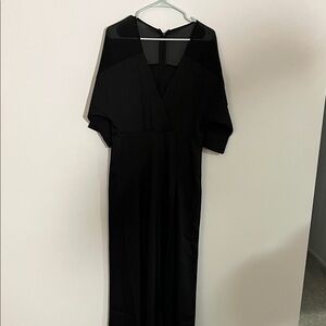 Classic Black V-Neck Jumpsuit